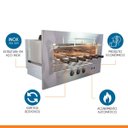 Ver mais imagens de Churrasqueira e Forno de Pizza a Gás Glp Embutir 48 X 77 Cm Inox Não Faz Fumaça - Hope