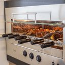 Ver imagem 1 de Churrasqueira e Forno de Pizza a Gás Glp Embutir 48 X 77 Cm Inox Não Faz Fumaça - Hope