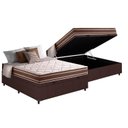 Ver imagem 1 de Cama Box Baú Casal: Colchão Molas Ensacadas Anjos MasterPocket Duo Sono + Base CRC Courano Brown(138