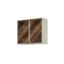 Ver imagem 1 de Armário Aéreo 02 Portas com Vidro Reflecta 80cm Fineze C659 Areia Hp - Henn