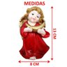 Enfeite Natal Anjo Vermelho Anjinho com Símbolo Resina 13cm - 5