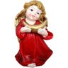 Enfeite Natal Anjo Vermelho Anjinho com Símbolo Resina 13cm - 1