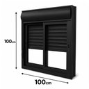 Ver imagem 5 de Janela com Persiana Integrada Automatizada Preto 100x100 cm