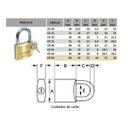 Ver imagem 2 de Cadeado Pado Latão Lt 60 Mm 2 Chaves Maciço Não Enferruja