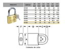 Ver imagem 2 de Cadeado Pado Latão Lt 60 Mm 2 Chaves Maciço Não Enferruja