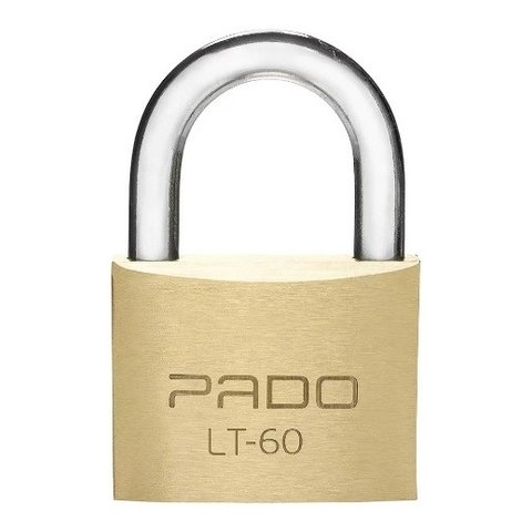 Cadeado Pado Latão Lt 60 Mm 2 Chaves Maciço Não Enferruja