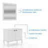 Gabinete de Banheiro Provençal Completo Branco Movelbento - 4