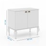 Gabinete de Banheiro Provençal Completo Branco Movelbento - 7