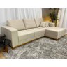 Sofá 3 Lugares 2,50 M Bege Linho Chaise Lays Plus - 3