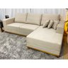 Sofá 3 Lugares 2,50 M Bege Linho Chaise Lays Plus - 1