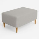 Ver imagem 2 de Puff Bela Manu Decor Madri Pés Palito em Linho Cinza Claro