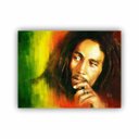 Ver imagem 1 de Quadro Bob Marley Reggae Cores - Tela Única - 150 x 100 cm - Preta
