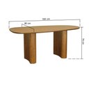 Ver imagem 3 de Conjunto de Mesa e Cadeiras Organik 6 Lugares Tampo MDF Assento Estofado Corano Preto 180cm
