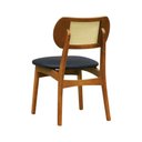 Ver imagem 7 de Conjunto de Mesa e Cadeiras Organik 6 Lugares Tampo MDF Assento Estofado Corano Preto 180cm
