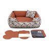 Enxoval Cama de Cachorro Impermeável Dupla Face Lola 65x50 Bolt Capuccino - 1