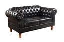 Ver imagem 1 de Sofá Chesterfield Capitonê Elisabeth Duquesa 2 Lugares - Couríssimo Preto