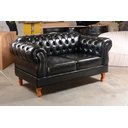 Ver imagem 4 de Sofá Chesterfield Capitonê Elisabeth Duquesa 2 Lugares - Couríssimo Preto