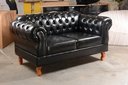 Ver imagem 4 de Sofá Chesterfield Capitonê Elisabeth Duquesa 2 Lugares - Couríssimo Preto