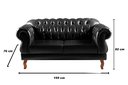 Ver imagem 6 de Sofá Chesterfield Capitonê Elisabeth Duquesa 2 Lugares - Couríssimo Preto