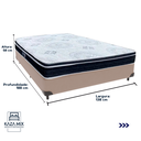 Ver imagem 3 de Cama Box e Colchão Orthosono D33 com Pillow Top Casal Anjos: Bege