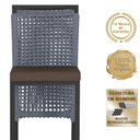 Ver imagem 3 de Mesa Bistrô e 4 Banquetas Roma Preta Corda Náutica Estofado 9 Trama Original