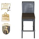 Ver imagem 4 de Mesa Bistrô e 4 Banquetas Roma Preta Corda Náutica Estofado 9 Trama Original