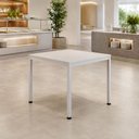 Ver imagem 1 de Mesa Cozinha e Refeitório 4 Lugares Quadrada 90cm x 90cm Pés Metal Casa Lar