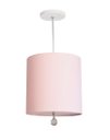 Ver imagem 2 de Luminária Pendente Com Cristal Cúpula Rosa 25x25 1E27