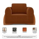 Ver imagem 6 de Kit 02 Poltronas e 01 Sofá Bloom 200cm 03 Lugares com Pés de Madeira Bouclê Terracota - Desk Design