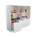 Ver imagem 3 de Estante Infantil com Nichos e Baús Giratórios Anabela 100% Mdf