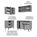 Ver mais imagens de Armário De Cozinha Completa 265cm Cinza Nice 02 Cinza