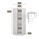 Ver imagem 2 de Guarda-Roupa Modulado de Canto Oblíquo 5 Portas 6 Gavetas 100% MDF Cairo