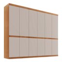 Ver imagem 2 de Guarda-Roupa Casal 100% MDF com 6 Portas e 4 Gavetas 220cm Multimóveis CR35542 Madeirado/Off White