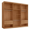 Ver imagem 5 de Guarda-Roupa Casal 100% MDF com 6 Portas e 4 Gavetas 220cm Multimóveis CR35542 Madeirado/Off White