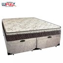 Ver imagem 6 de Cama Box Baú Queen Suede Bipartido + Colchão Elegance Ortopédico Espuma D33 Extra Firme 63x158x198 B