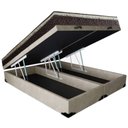 Ver imagem 5 de Cama Box Baú Queen Suede Bipartido + Colchão Elegance Ortopédico Espuma D33 Extra Firme 63x158x198 B