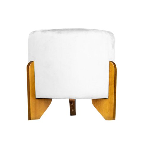 Puff Banqueta Catar Luxo Decorativo - Branco Corino