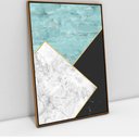 Ver imagem 1 de Quadro Decorativo em Canvas Geométrico Mármore Luxo Prime TaColado Moldura Flutuante 4,5cm Freijó 12