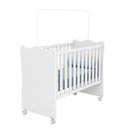 Ver imagem 1 de Berço Infantil Doce Sonho com Rodízios Branco - Qmovi