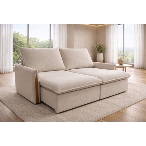 Sofá que Vira Cama 3 Lugares Retrátil, Reclinável  Muito Confortável