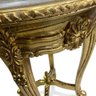 Mesa Auxiliar Clássica Dourado com Tampo em Mármore 69x52x52cm - 6