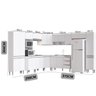 Cozinha Completa Modulada de Canto Athena 10 Módulos Branco - 5
