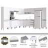Cozinha Completa Modulada de Canto Athena 10 Módulos Branco - 2