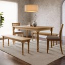 Ver imagem 2 de Mesa de Jantar 2 Bancos 2 Cadeiras Rubi Madeira Macica Taeda Freijo Festra
