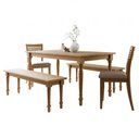 Ver imagem 1 de Mesa de Jantar 2 Bancos 2 Cadeiras Rubi Madeira Macica Taeda Freijo Festra