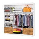 Ver imagem 2 de Guarda-roupa Casal Mondo 6 Portas 4 Gavetas Branco/cinamomo - Pnr Móveis