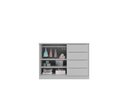 Ver imagem 2 de Cômoda Diamante 4 Gavetas e 2 Portas Cinza - Fbaby