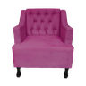 Poltrona Cadeira Decorativa Para Sala E Recepção Heloisa Rosa Pink -DL Decor - 1