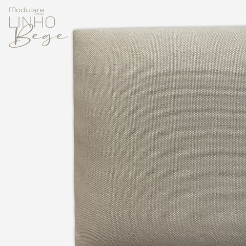 Cabeceira Estofada Kit com 18 Placas 30x40cm:linho Bege
