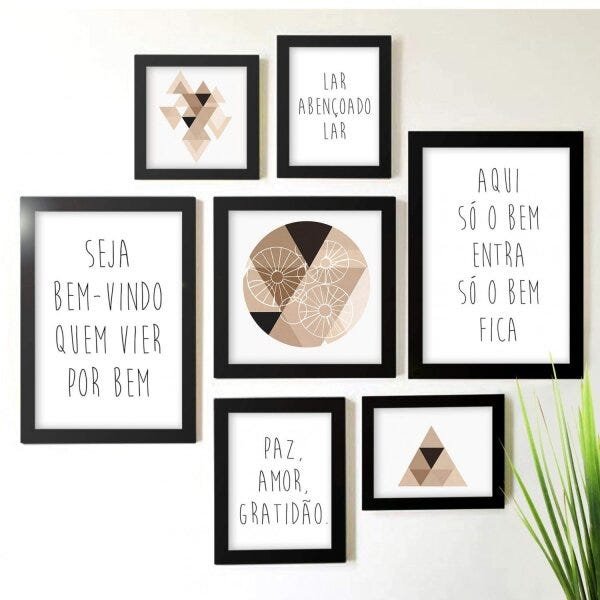 Kit de Quadros Decorativos Abacaxi Flamingo Los Quadros - 1